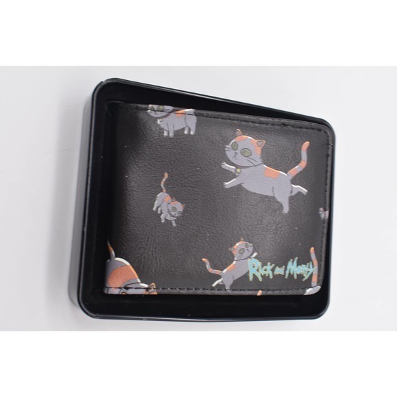 Rick and Morty Squanchy the Cat Bi Fold Wallet in Tin - Picture 2 of 4